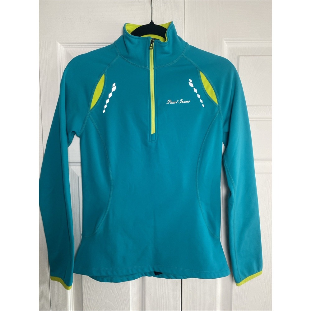 Pearl Izumi Womens Small Blue Pullover Cycle Jacket MTB Quarter Zip